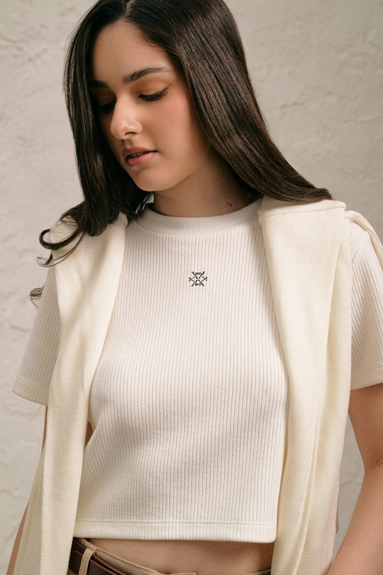 Textured Boxy T-Shirt