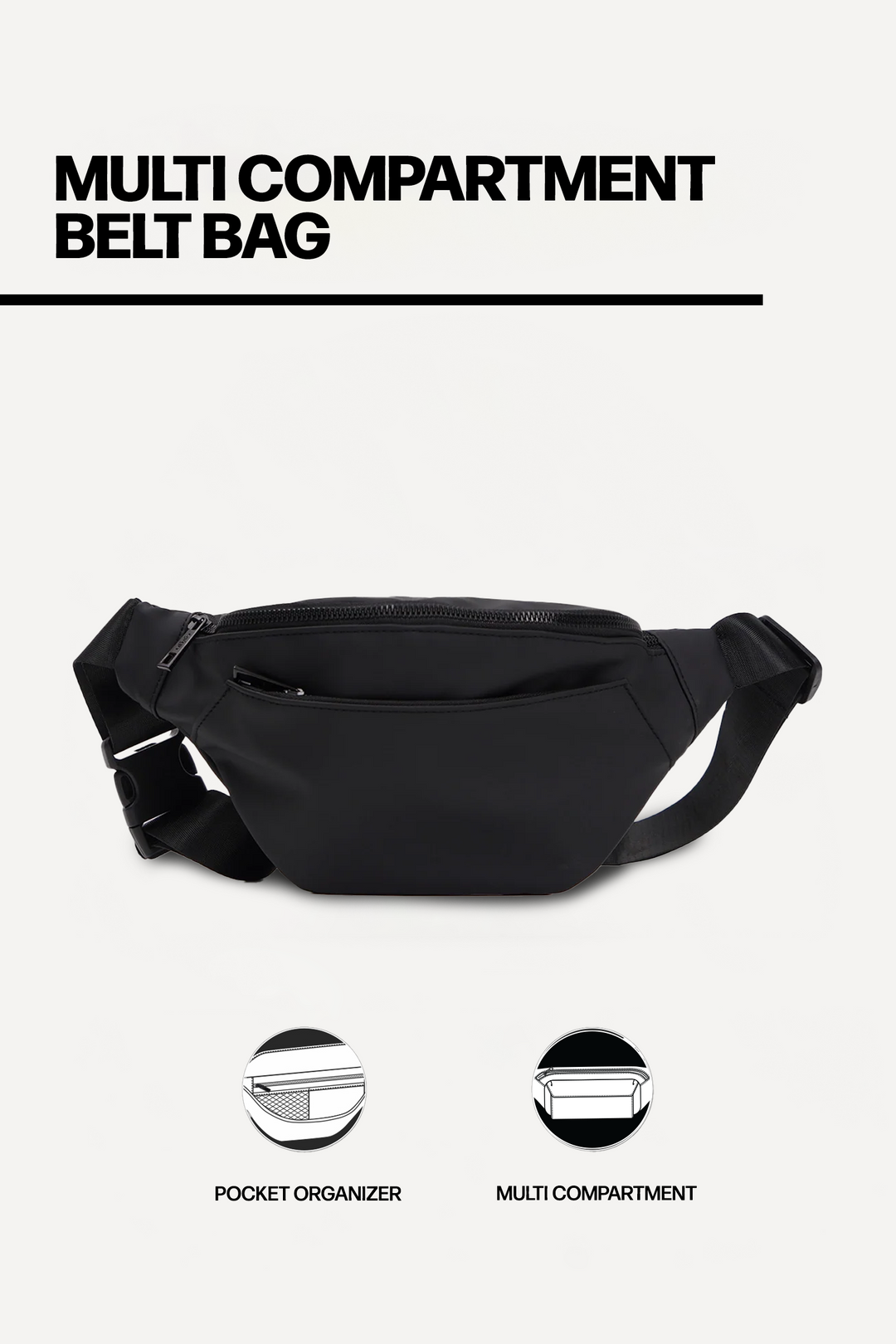 Multi Compartment Belt Bag